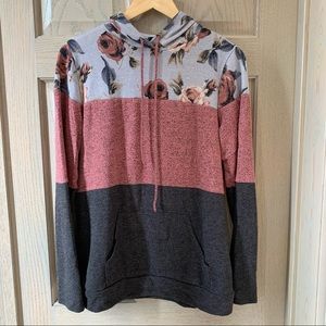 Pink Clover by Stitch Fix Hooded Knot Top